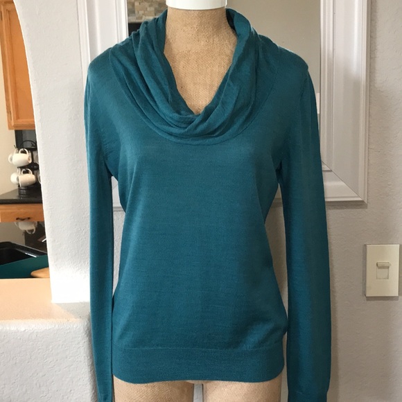 Calvin Klein Roll Cowl Neck Sweater Size Med Wool Irish Green St. Patrick's Day - Picture 4 of 12